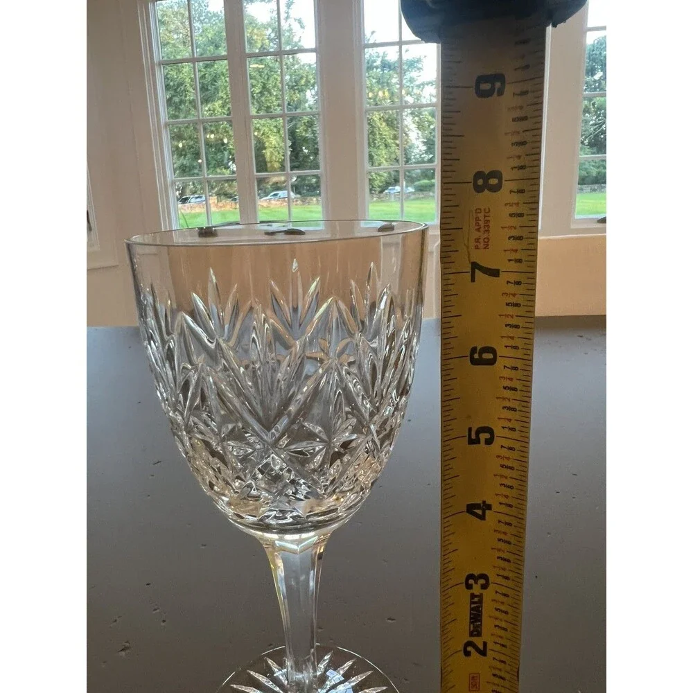 Vintage Kosta Boda Helga Tall Water Goblets Set of 5 Swedish Crystal 7.5”